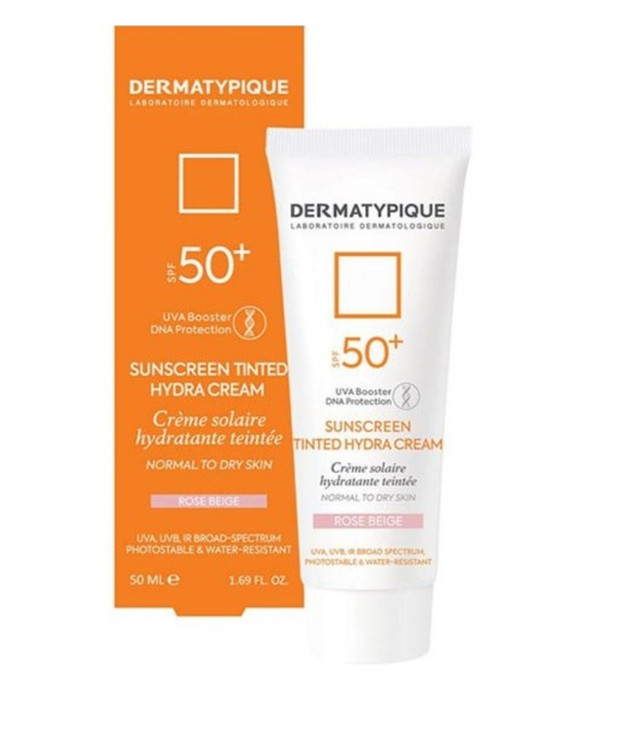 کرم ضد آفتاب رنگی درماتیپیک پوست خشک رز بژ SPF50