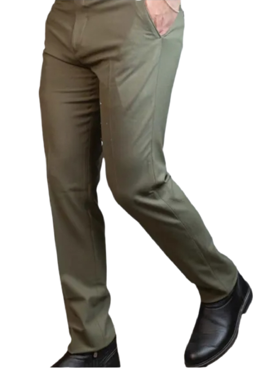 شلوار مردانه پارچه بزایاق ترک رسمی اسلیم فیت نمای جلو