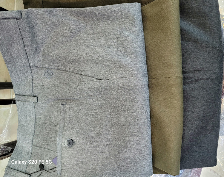 شلوار مردانه پارچه بزایاق ترک رسمی اسلیم فیت جزئیات